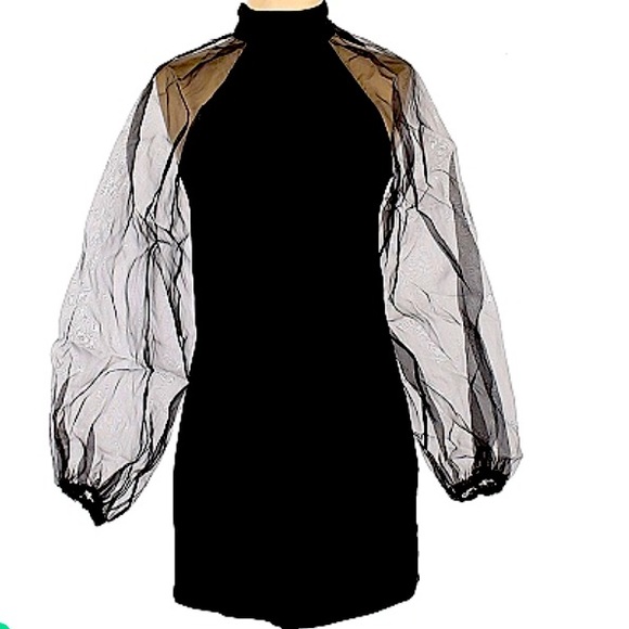 Zara puff sleeve mini dress-NWT - Picture 1 of 5